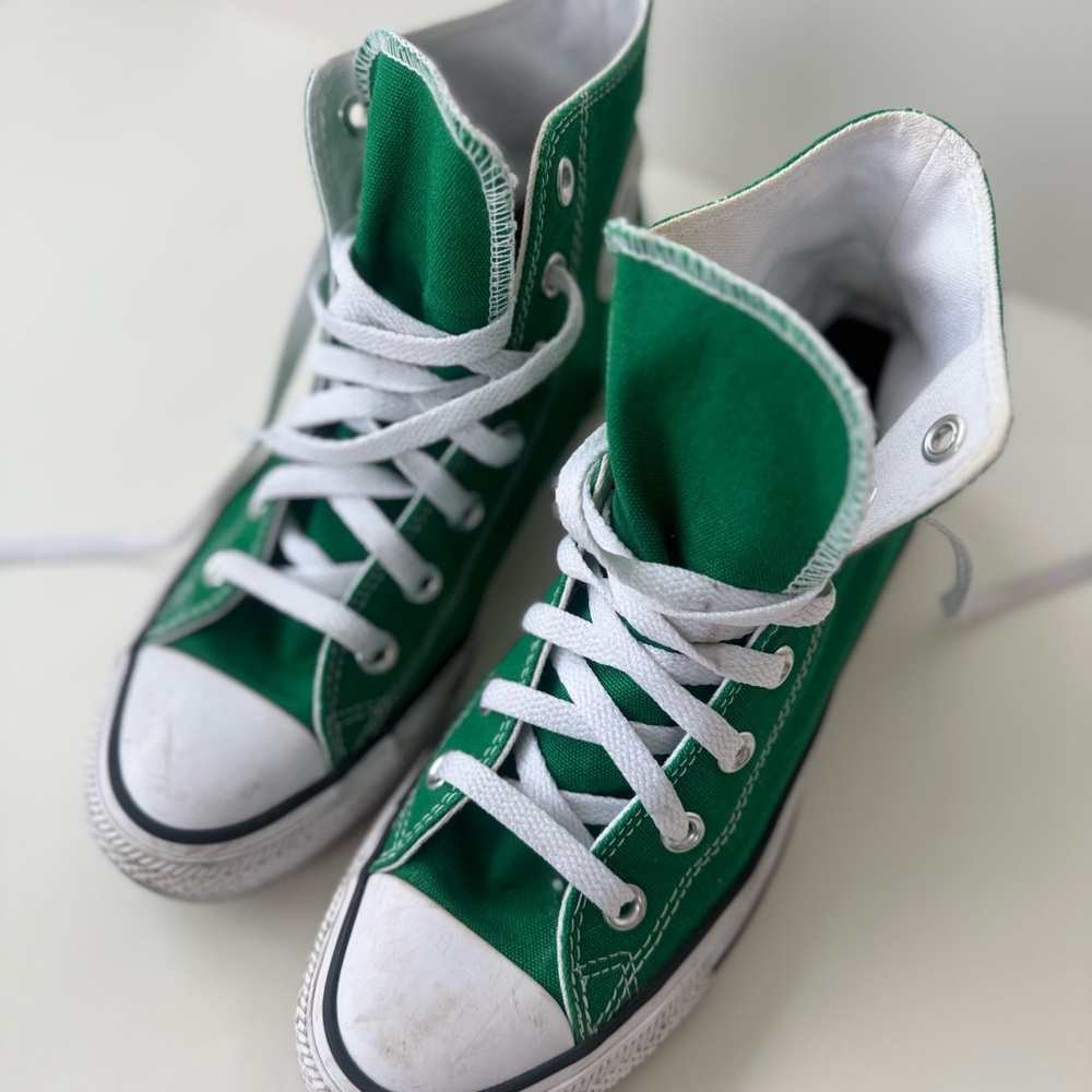 Green High-Top Converse Sneakers